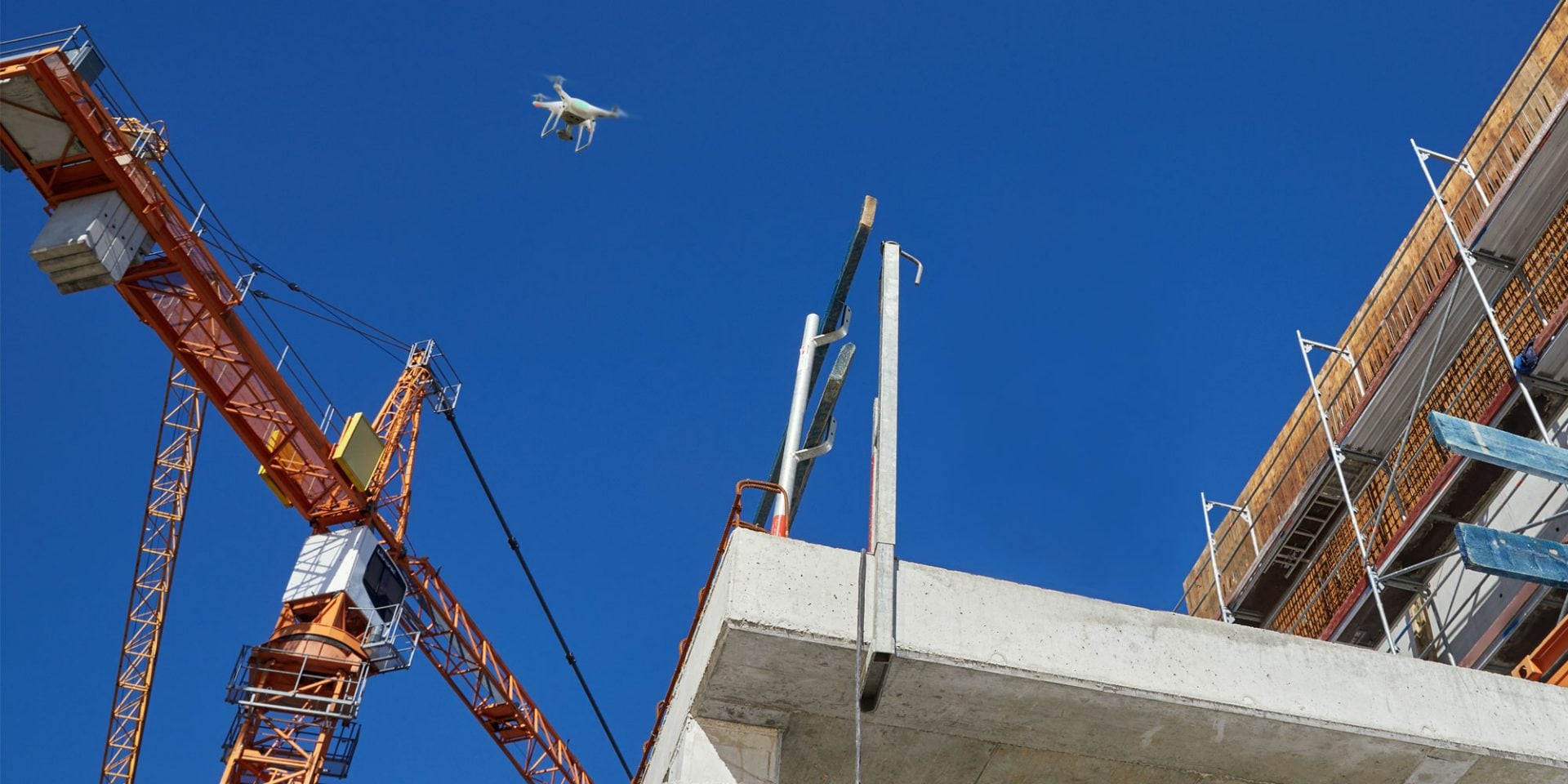 Drohne über Baustelle