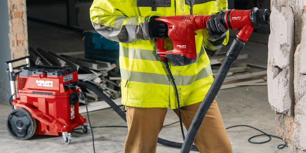 Staubfreies Arbeiten mit Meisselhammer TE 500