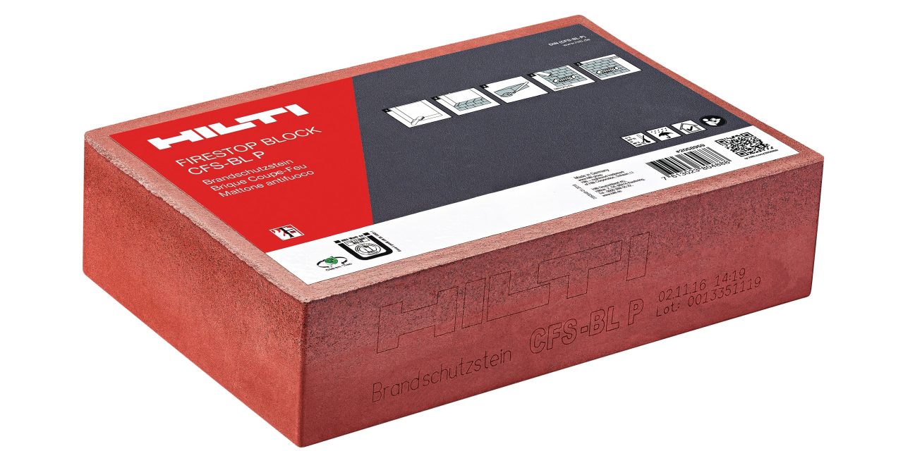 Image of a Hilti CFS-BL P firestop block 