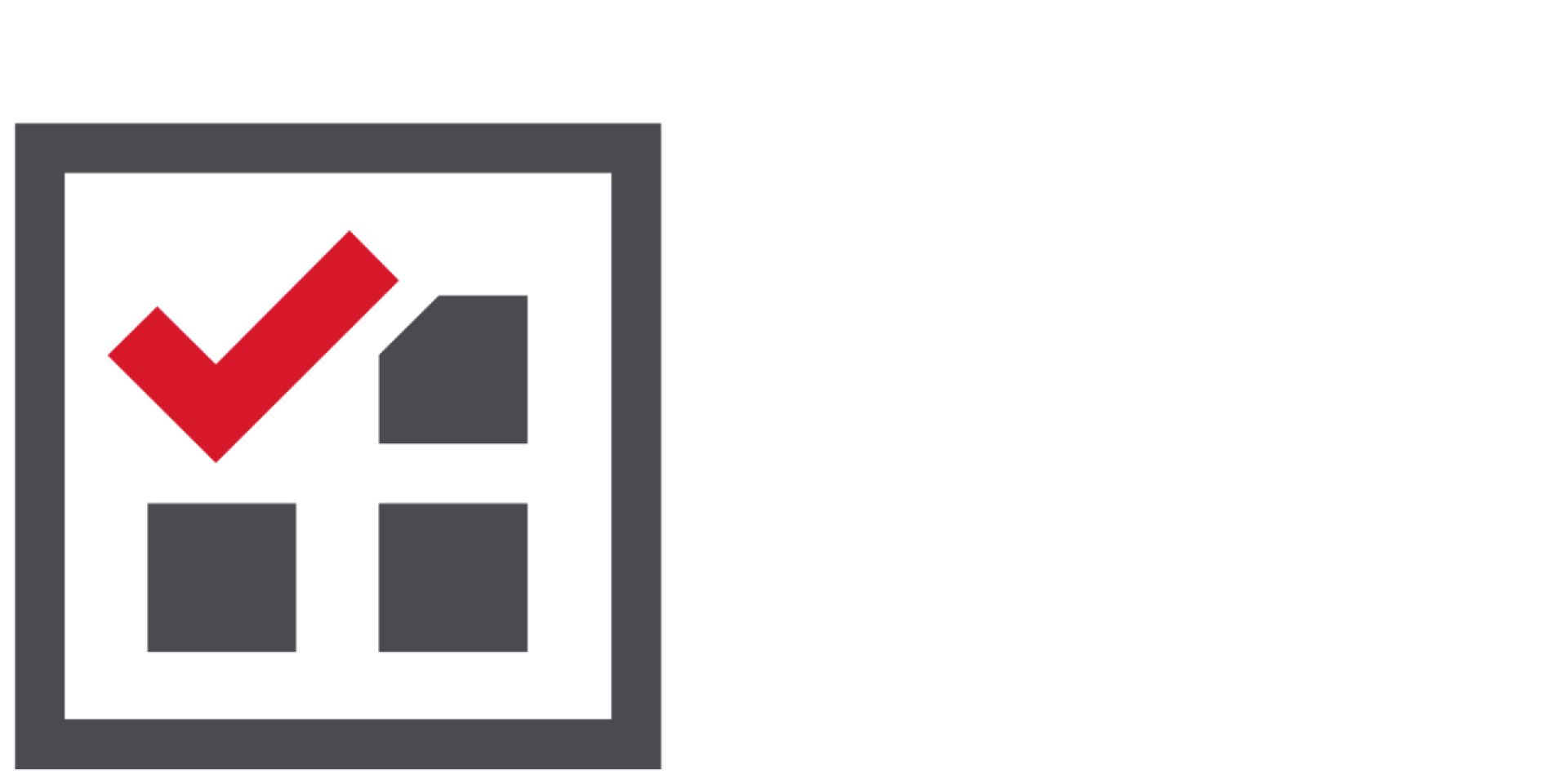 Ein Icon mit einem Haken symbolisiert Struktur