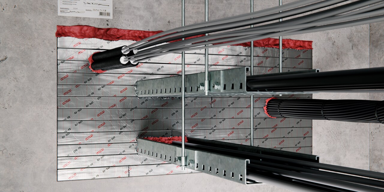 Passages de câbles avec briques coupe-feu CFS-BL