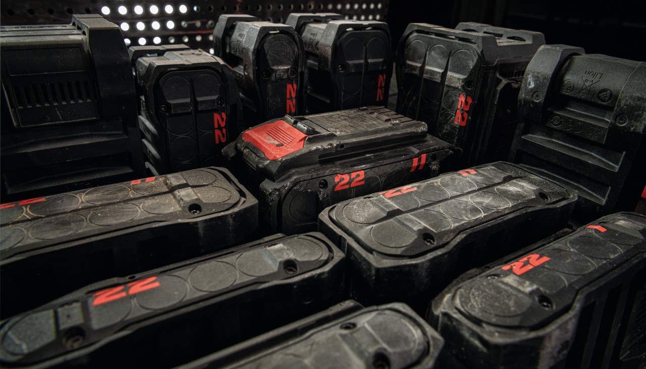 Collecte de batteries Hilti Nuron usagées