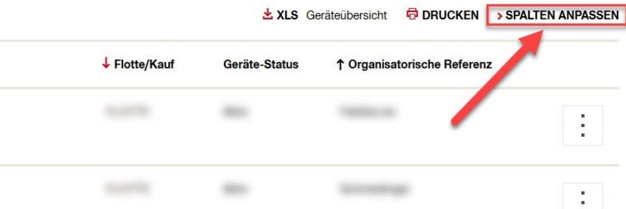 Passen Sie einfach die Spalten an