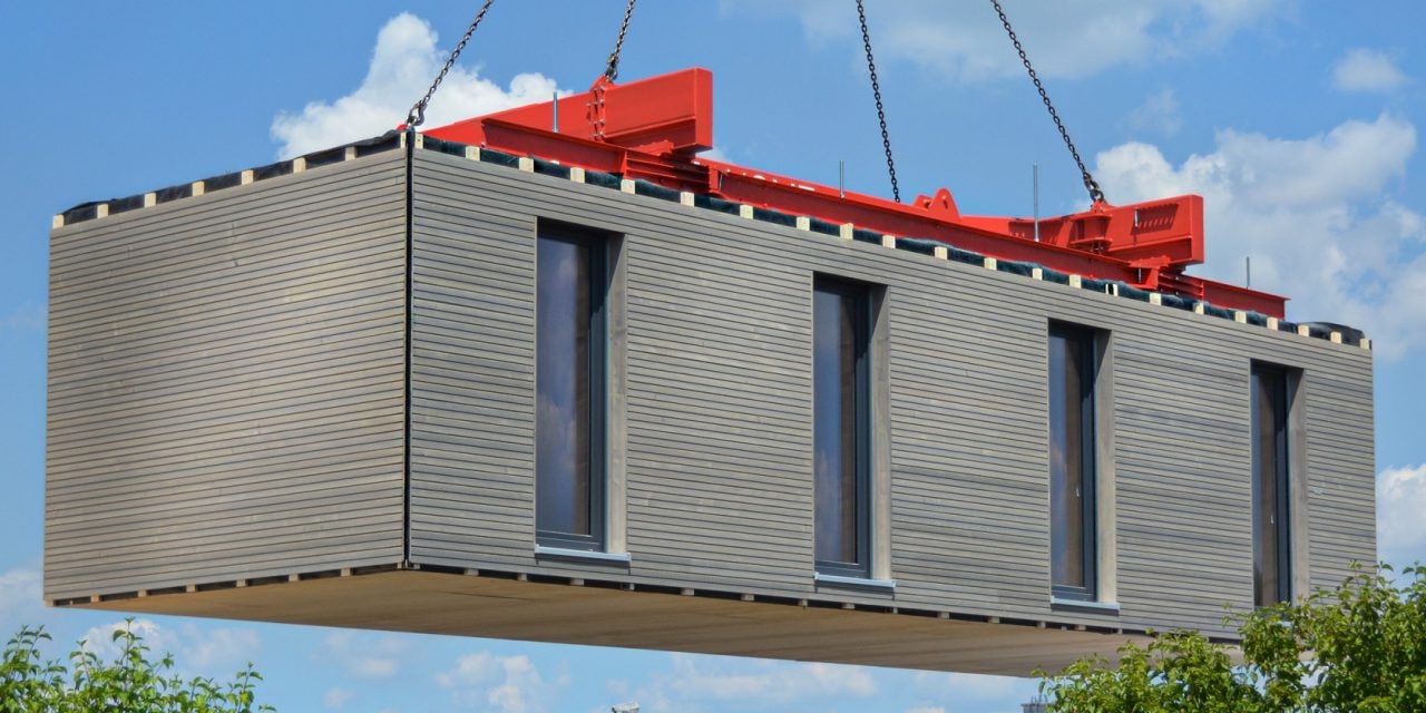 Composant résidentiel modulaire sur grue lourde