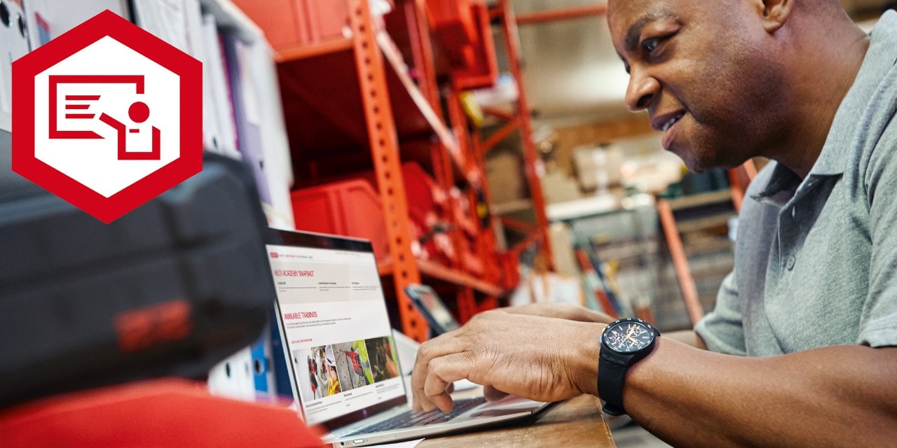 S'inscrire ou se connecter sur Hilti Academy pour commencer 