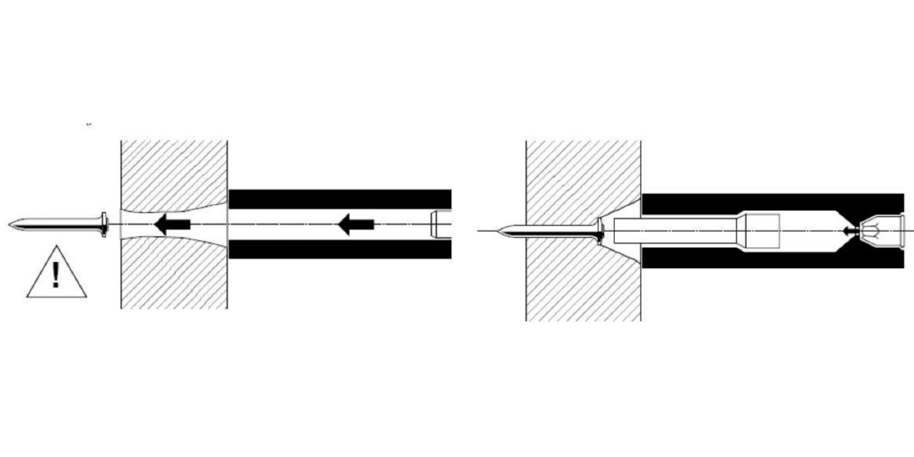 Rappresentazione schematica del fissaggio diretto