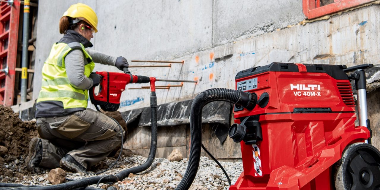 Barre di rinforzo installate in modo sicuro con estrazione della polvere