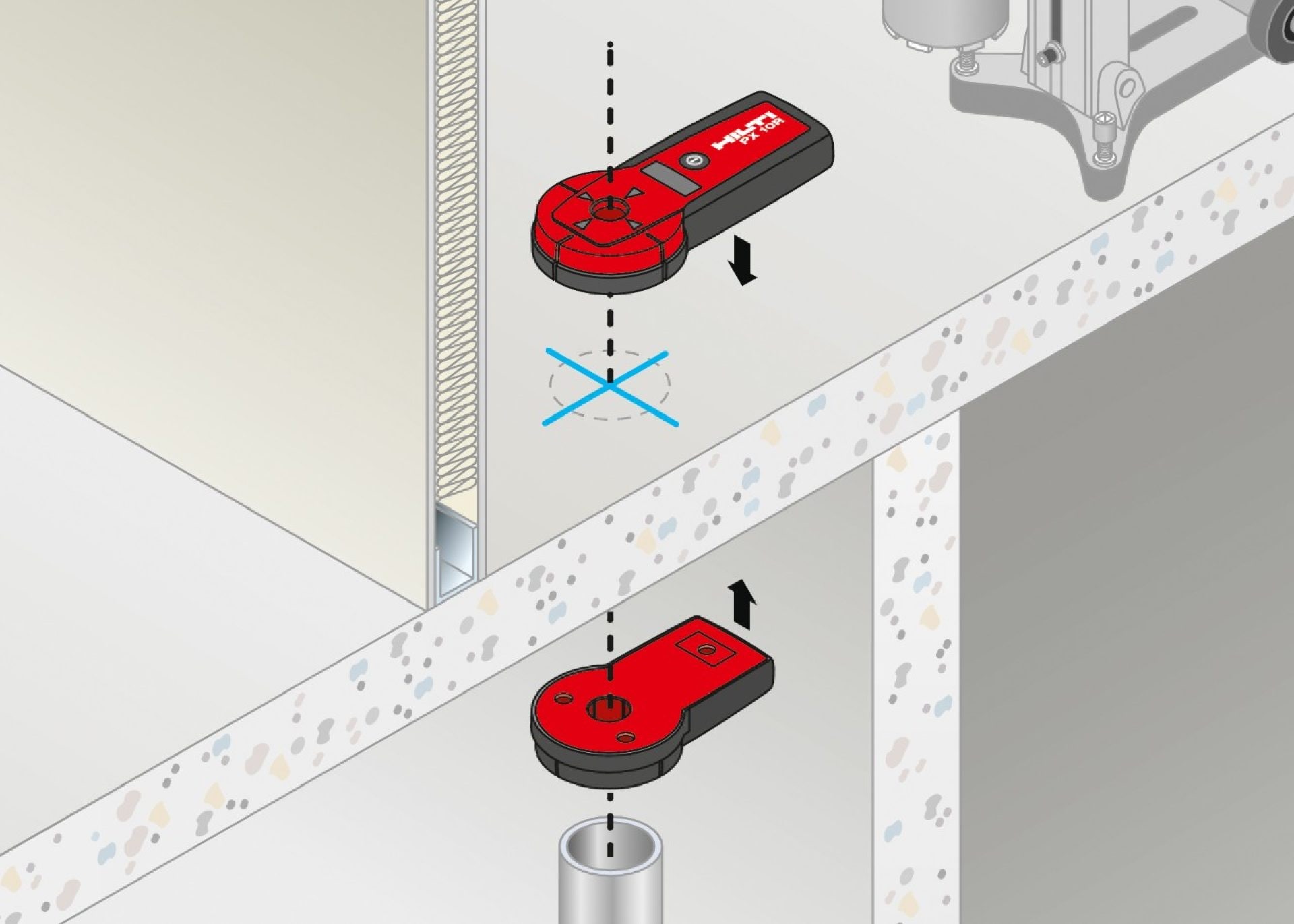 Hilti PX 10 Transpointer detection system