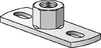 MGS 2-R Platine moyenne en acier inoxydable (A4) pour la fixation de tiges filetées métriques avec deux points de chevillage