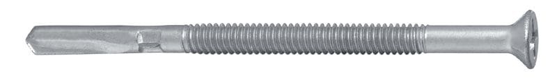 Vis à ailettes autoperceuses S-WD 15 C Une vis à bois à ailettes pour usage extérieur (enduit) pour la fixation du bois sur des structures en acier hautement sollicitées