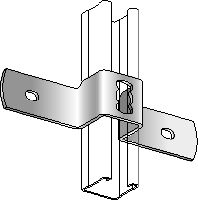 Attache MQB (entretoise à béton) Attache galvanisée pour le raccordement transversal d'un rail entretoise MQ à du béton