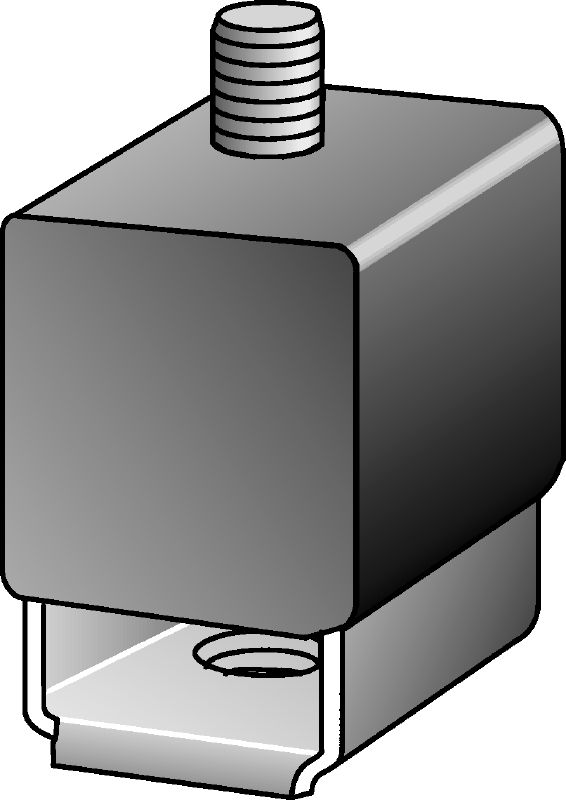 MVI-TB Schalldämm-Verbindungselement Dämmelement/Schalldämpfer (feuerverzinkt) für den Einsatz mit Zuglasten