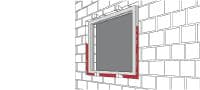 Schiuma di sigillatura giunti CS-F JS Schiuma di isolamento flessibile ideale per giunti soggetti a movimento, quali porte e finestre Applicazioni 2
