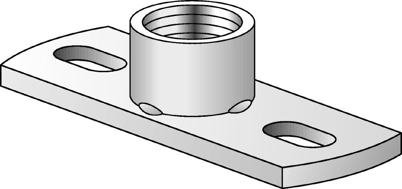 MGS 2 Platine moyenne galvanisée pour la fixation de tiges filetées (Imperial) avec deux points de chevillage