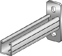 MQK-41/3 Konsole Feuerverzinkte Konsole mit einfacher MQ Profilschiene (41 mm hoch, 3 mm dick)