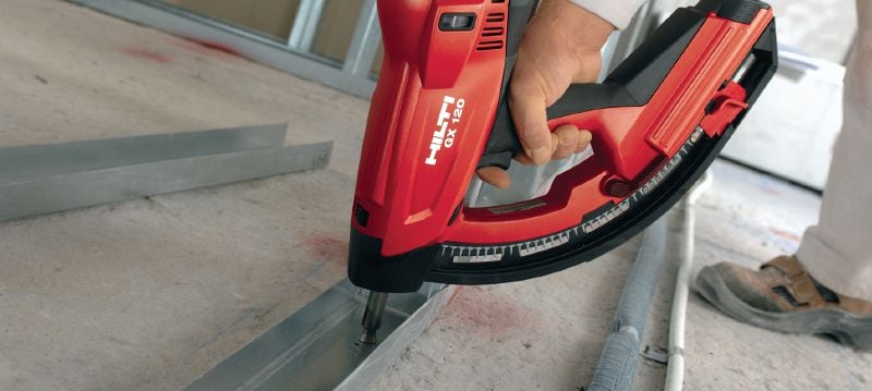 X-GHP MX Nägel für Beton (magaziniert) Premium-Nagelstreifen zur Verwendung mit dem Bolzensetzgerät GX 120 auf Beton und anderen Grundmaterialien Anwendungen 1