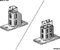 Pied de rail MQP-R Pied de rail en acier inoxydable (A4) pour la fixation de rails dans divers matériaux support