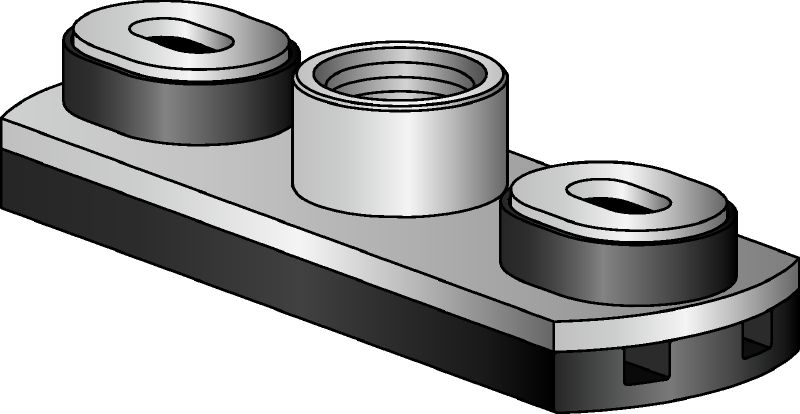 MGS 2-I Platine galvanisée à utiliser lorsqu'une isolation phonique est nécessaire