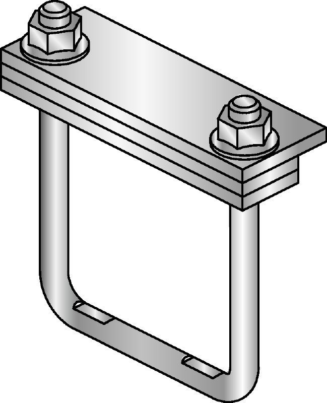 MIC-PS/MIC-PSP Élément de fixation galvanisé à chaud (GAC) pour la fixation des sabots de tubage aux poutres MI dans les applications pour charges lourdes avec extension