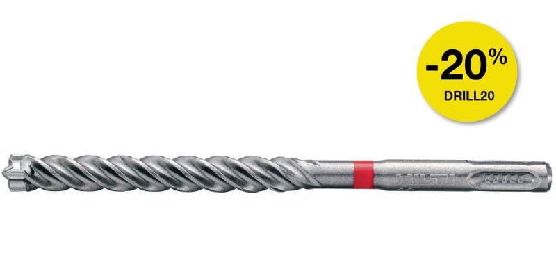 TE-CX (SDS plus) sistema metrico Punta per perforatori SDS plus (TE-CX) di alta qualità con 4 taglienti in carburo per la foratura di fori tassello in calcestruzzo con ferri di armatura
