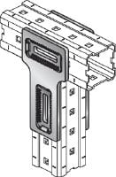 Connecteur MIC-T Élément de liaison galvanisé à chaud (GAC) pour la fixation des poutres MI perpendiculairement l'une à l'autre Applications 1