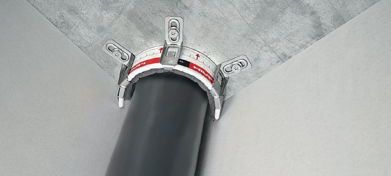 Collier coupe-feu sans fin CFS-C EL Solution pour favoriser la création d'une barrière anti-feu et anti-fumée autour des tuyaux dans les configurations hors normes Applications 1