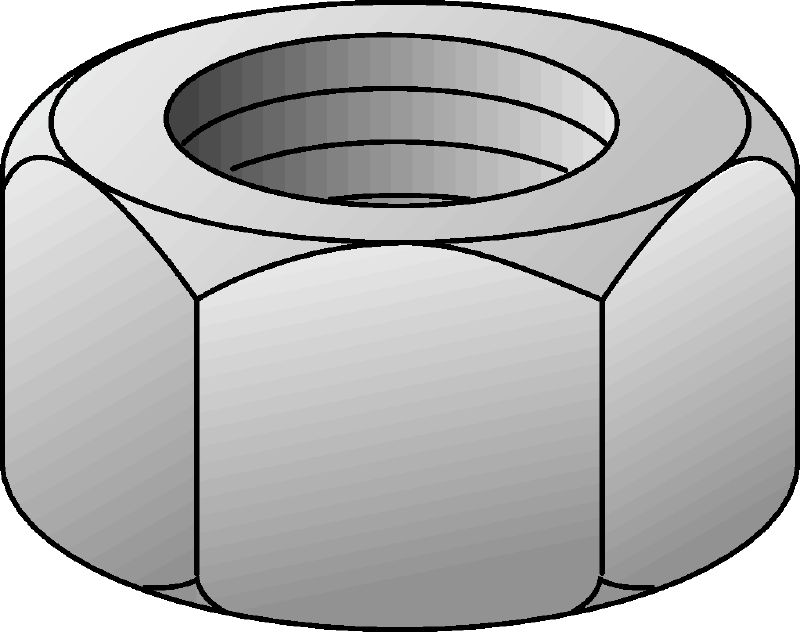 Écrou hexagonal GAC de grade 8 DIN 934 Écrou hexagonal de classe 8 galvanisé à chaud (GAC) conforme à DIN 934