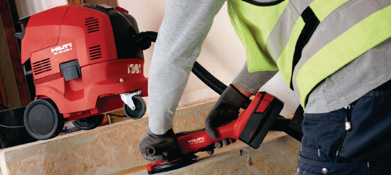 AG 125-A36 Akku-Winkelschleifer Kräftiger Akku-Winkelschleifer 36 V (bürstenlos) für alle Schneid- und Schleifarbeiten mit Scheiben bis 125 mm Durchmesser Anwendungen 1