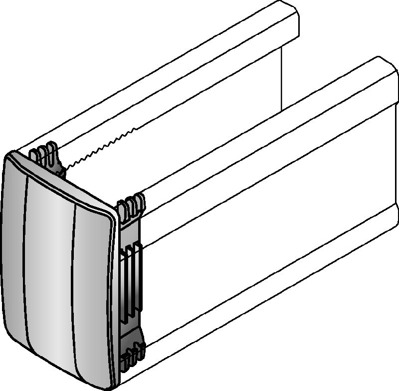 MM-E Schienenendkappe