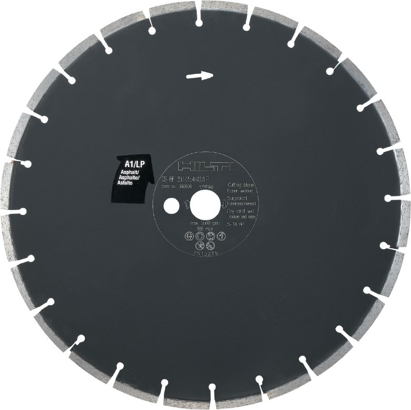 Bodensägeblatt A1/LP (Asphalt) Premium-Bodensägeblatt für Bodensägemaschinen (5-18 PS) – zum Schneiden von Asphalt