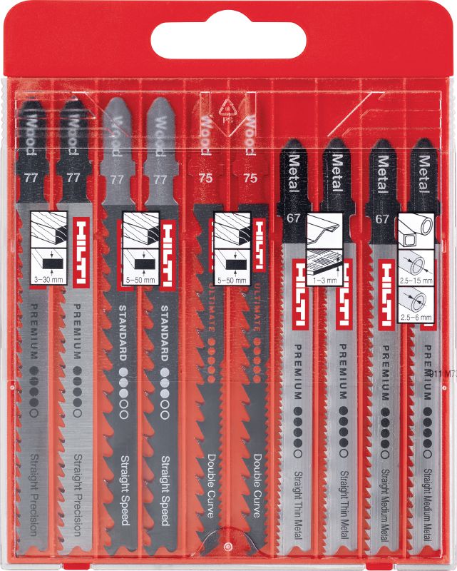 Stichsägeblatt-Sets Set aus leistungsstarken Stichsägeblättern für alltägliche Bau- und Metallbauanwendungen