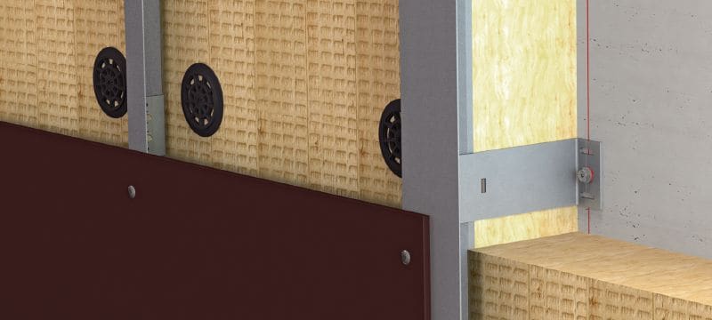 Mensola FOX V M Mensola versatile da parete per installare sottostrutture di facciata rainscreen Applicazioni 1