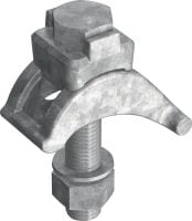 MI-SGC M16 Morsetto per travi singolo zincato a caldo (HDG) per il collegamento delle piastre basi in acciaio MI alle travi in acciaio