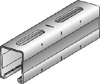 Binario MQ-52-R Binario MQ in acciaio inossidabile (A4), altezza 52 mm, per applicazioni per carichi medi-pesanti