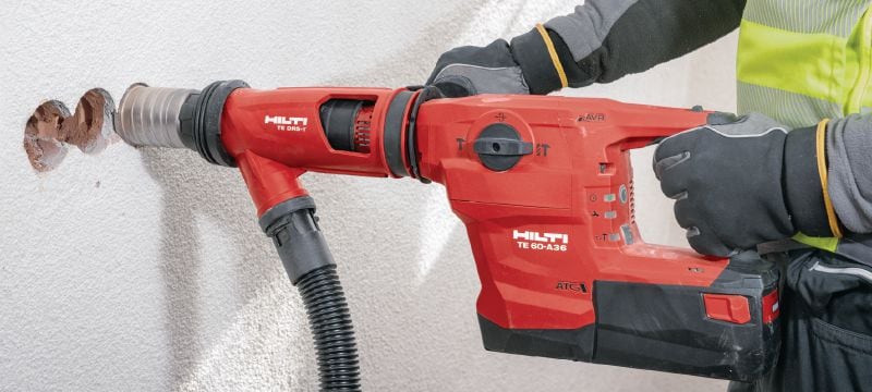 Perforatore a batteria TE 60-A36 Perforatore combinato SDS max a batteria e alte prestazioni con Active Vibration Reduction e Active Torque Control per foratura e scalpellatura intensive nel calcestruzzo Applicazioni 1