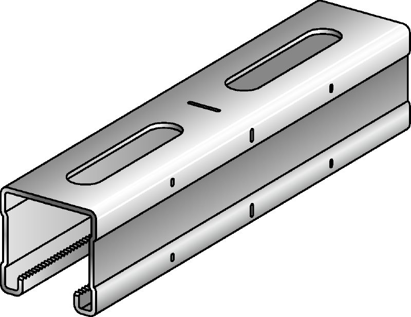 MQ-41-HDG plus Rail de supportage MQ double galvanisé à chaud (GAC plus) pour les applications pour charges moyennes