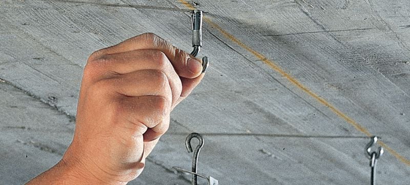HA 8 Tassello economico per gancio/anello per fissaggi sospesi nel calcestruzzo Applicazioni 1