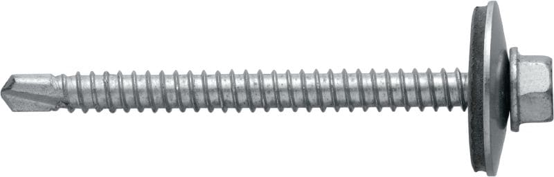 Vis autoperceuses pour métal S-MD 73 S Vis autoperceuse (acier inoxydable A2) avec rondelle de 22 mm pour les fixations de métal sur métal d'épaisseur moyenne à élevée (jusqu'à 6 mm)