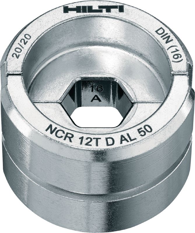 Matrices DIN 12T pour l'aluminium Matrices 12 tonnes certifiées DIN pour cosses et connecteurs jusqu'à 300 mm²