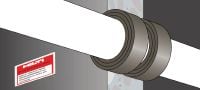 Bandes coupe-feu infinies CP 648-E Bande coupe-feu intumescente et flexible : aide à créer une barrière anti-feu et anti-fumée autour des passages de tuyaux inflammables Applications 3