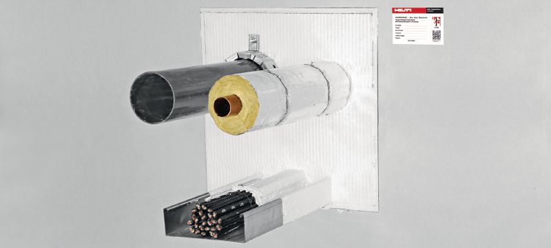 Pannello antifuoco CP 673 Sistema con pannelli rivestiti antifuoco con vasta gamma di certificazioni per la sigillatura di aperture da medie a grandi Applicazioni 1