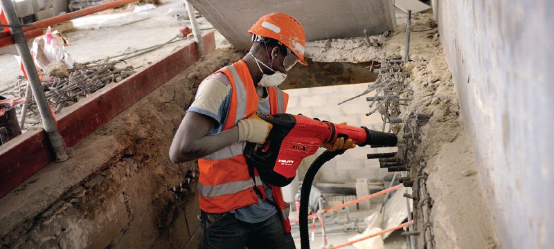 Système d'aspiration de poussière TE DRS-Y Système d'aspiration de poussière pour forage et burinage du béton avec les burineurs Hilti SDS Max (TE-Y) Applications 1