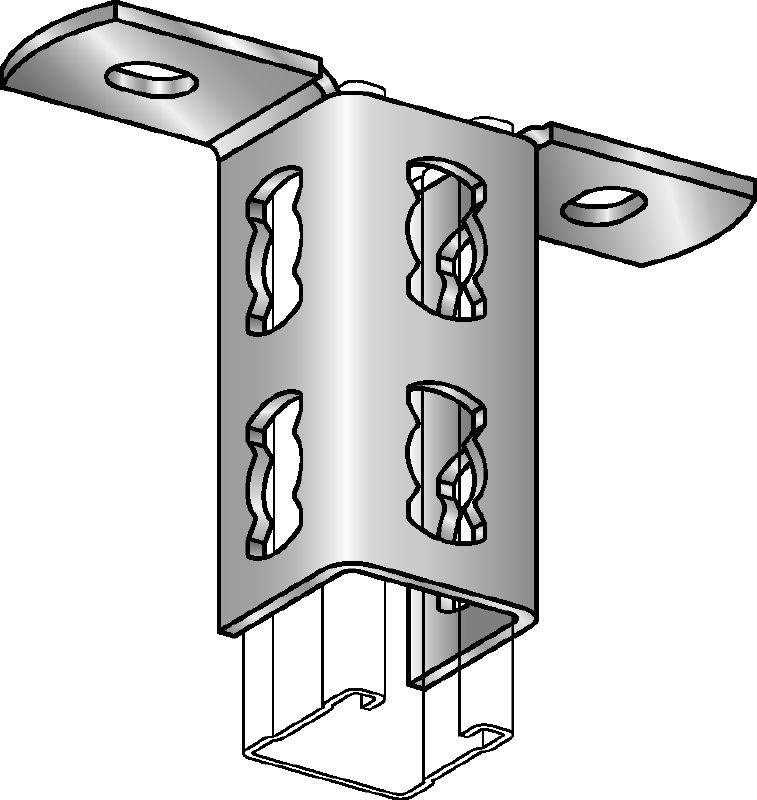 MQV 2/2 D-F Staffa per binario zincata a caldo per il fissaggio dei binari al calcestruzzo