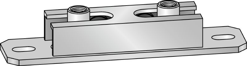 Curseur transversal à rouleaux (double) MSG-UK D6 Double curseur à rouleaux galvanisé de haute qualité pour les applications de chauffage et de réfrigération pour charges lourdes