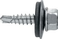 Metallbau-Selbstbohrschrauben S-MD 51 SS Selbstbohrschraube (A4 Edelstahl) mit 16-mm-Unterlegscheibe für dünne Metall-Metall-Befestigungen (bis 3 mm)