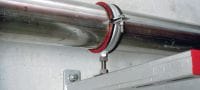 Collier de serrage pour charges lourdes MP-MRI (insonorisé) Attache pour tubes en acier inoxydable de haute qualité avec garniture d'insonorisation pour les applications pour charges très lourdes de tuyauterie Applications 1