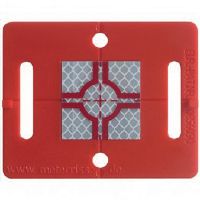 Meterriss-Plakette RS 50, rot 3cm Reflex 