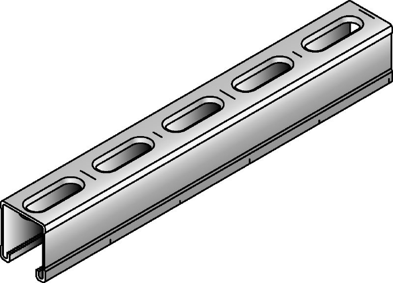 MM-C-36 Rail entretoise MM galvanisé de 36 mm de hauteur pour les applications pour charges de légères à moyennes