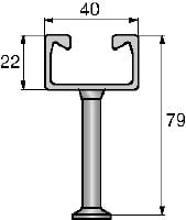 Rails d'ancrage laminés à chaud HAC-C Rails d'ancrage coulés laminés à chaud en tailles et longueurs standard pour une vaste gamme d’applications