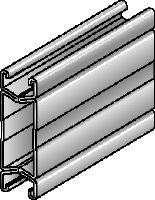 MQ-124X D-F Rail de supportage MQ double galvanisé à chaud (GAC) pour les applications pour charges moyennes/lourdes